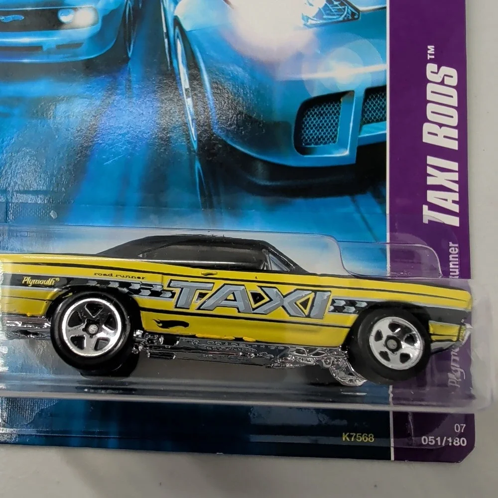 Hot Wheels 2007 Taxi Rods 70 Plymouth Road Runner Yellow Black K7568 051/180